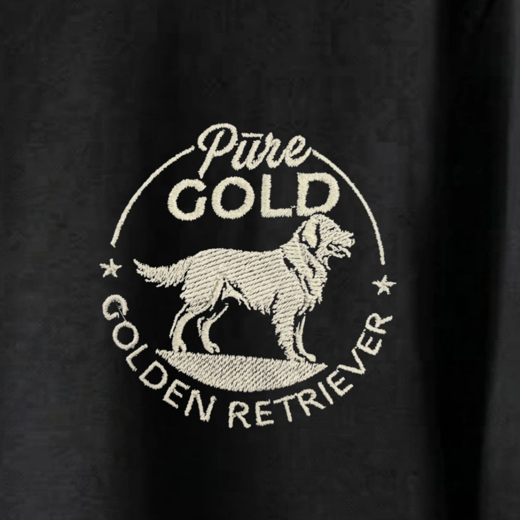 Camiseta Bordado Golden Retriever - Regular Fit de RazasLovers, transpirable, suave