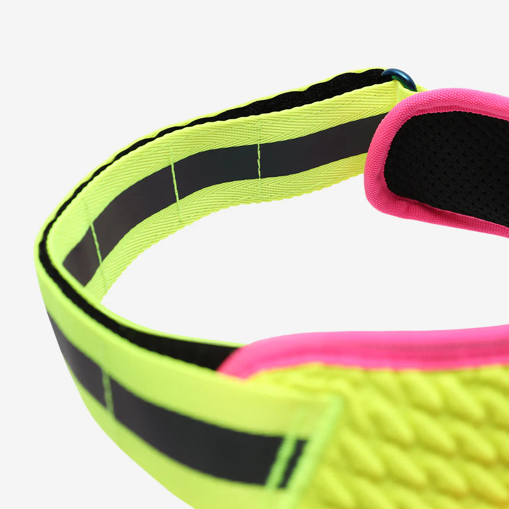 Arnés para perros Flyharness CMYK de ZEEDOG, arcoíris, amarillo, azul, reflectante, acolchado