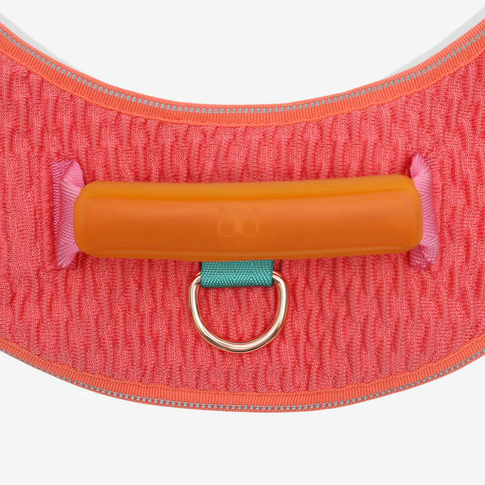 Arnés para perros Flyharness Gazzele de ZEEDOG, arcoíris, naranja, rosa, reflectante, acolchado