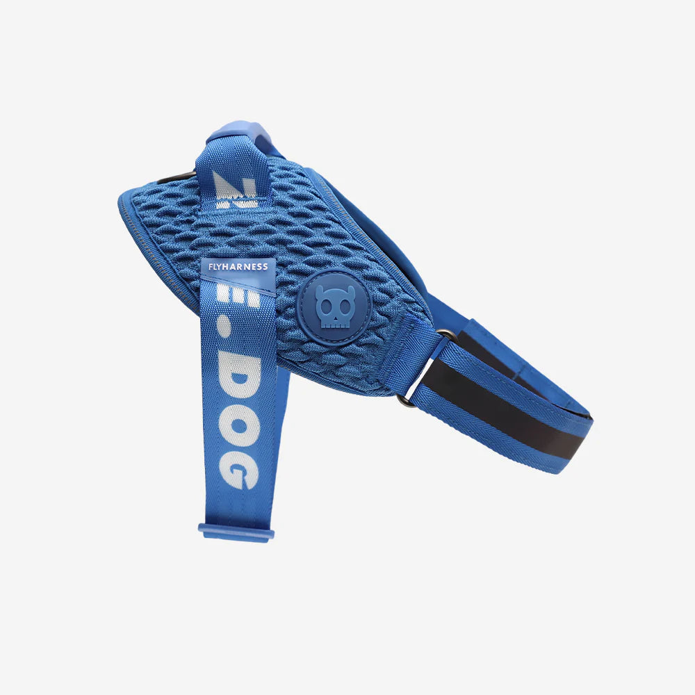 Arnés para perros Flyharness Lebron de ZEEDOG, arcoíris, azul, reflectante, acolchado