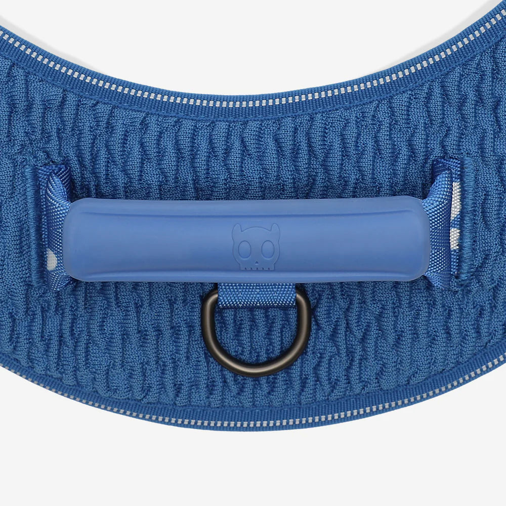 Arnés para perros Flyharness Lebron de ZEEDOG, arcoíris, azul, reflectante, acolchado