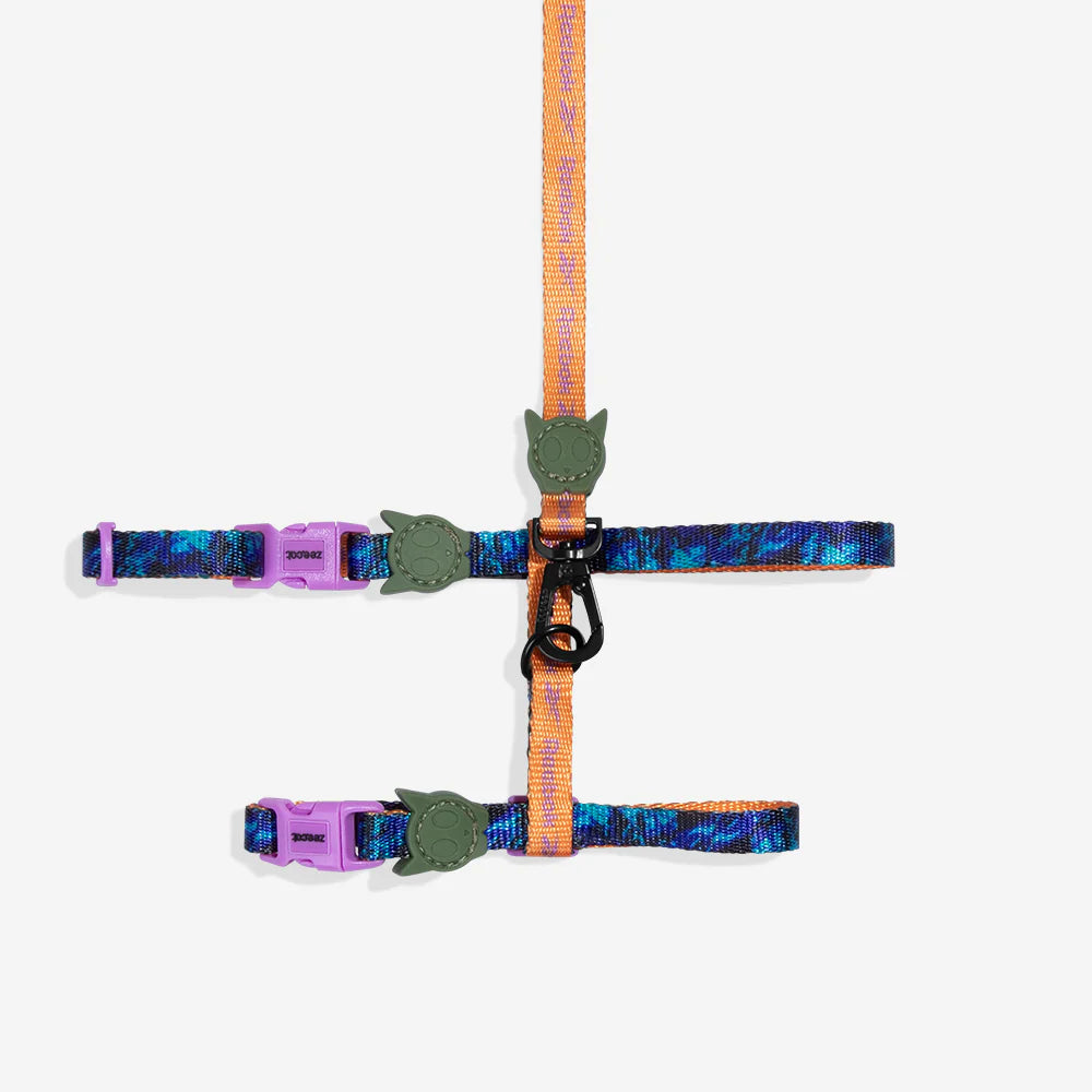Set de Arnés y correa para gatos Trekk Reebok x Zee.Dog de ZEEDOG, suave, estampado