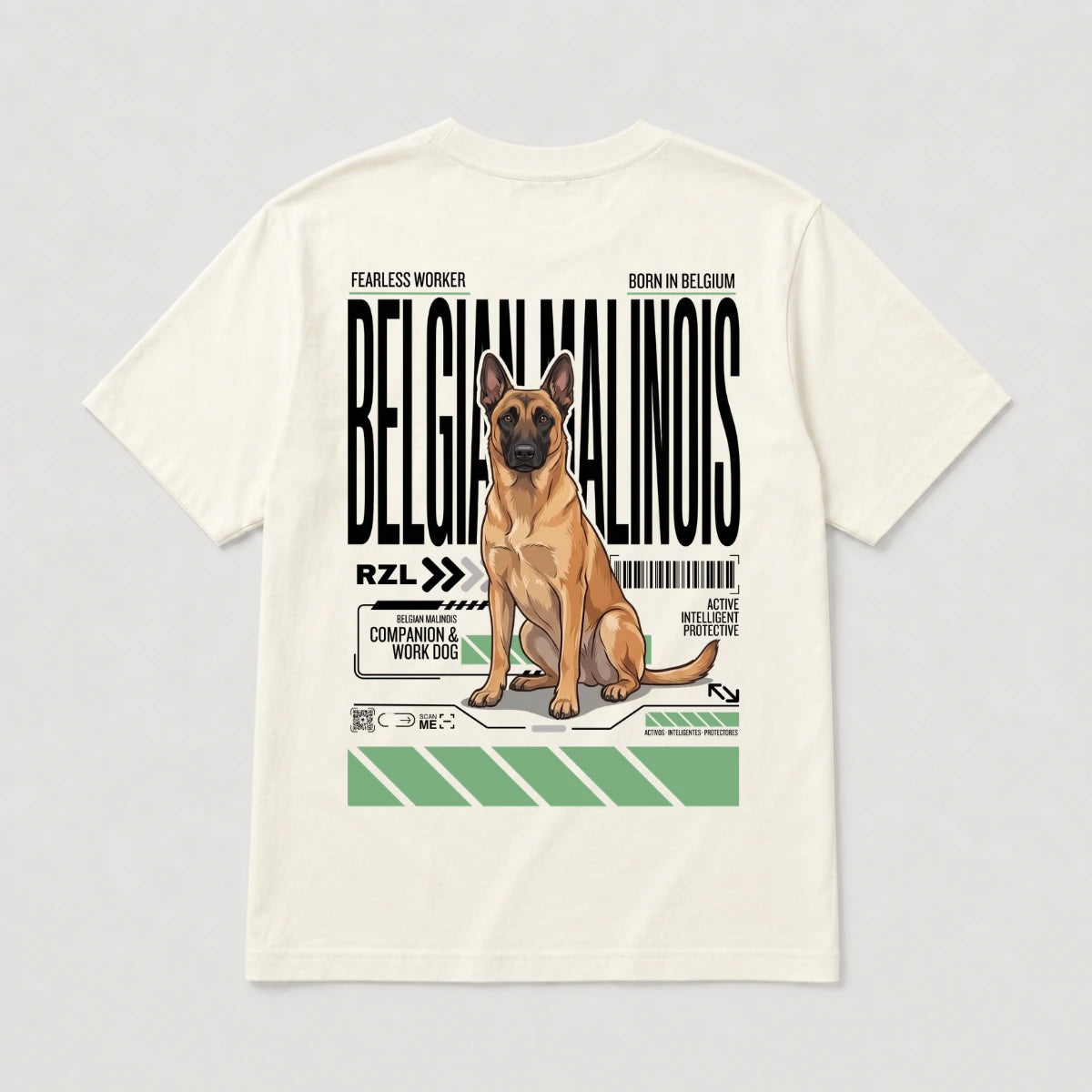 Camiseta Estampada Belga Malinois - Regular de RazasLovers, suave