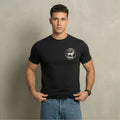 Camiseta Bordado Golden Retriever - Regular Fit de RazasLovers, Negra, transpirable, suave
