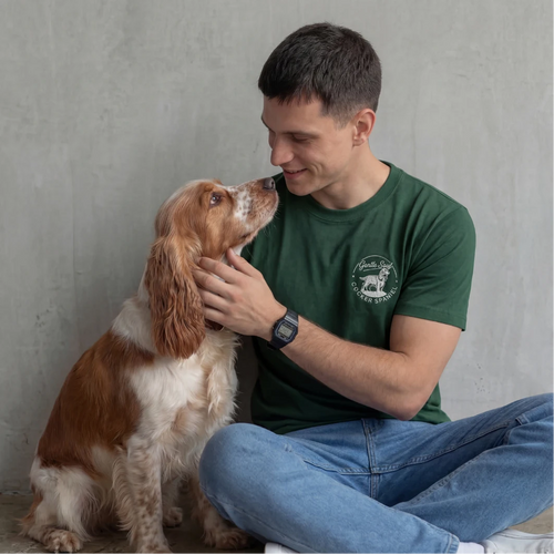 Camiseta Bordado Cocker Spaniel - Regular Fit de RazasLovers, Negra, transpirable, suave