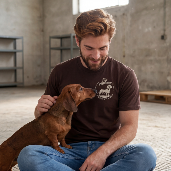 Camiseta Bordado Perro Salchicha - Regular Fit de RazasLovers, Negra, transpirable, suave
