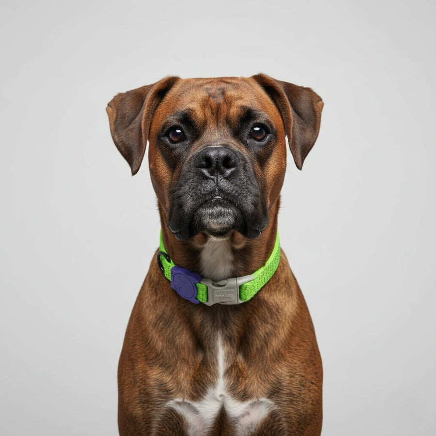 Collar NOX LUMEN reflectivo para perros de ZEEDOG, azul, verde, morado, cierre de seguridad