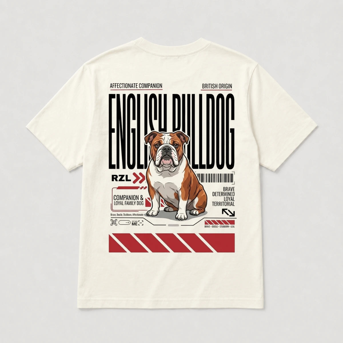 Camiseta Estampada Bulldog Inglés - Regular de RazasLovers, rosa, suave