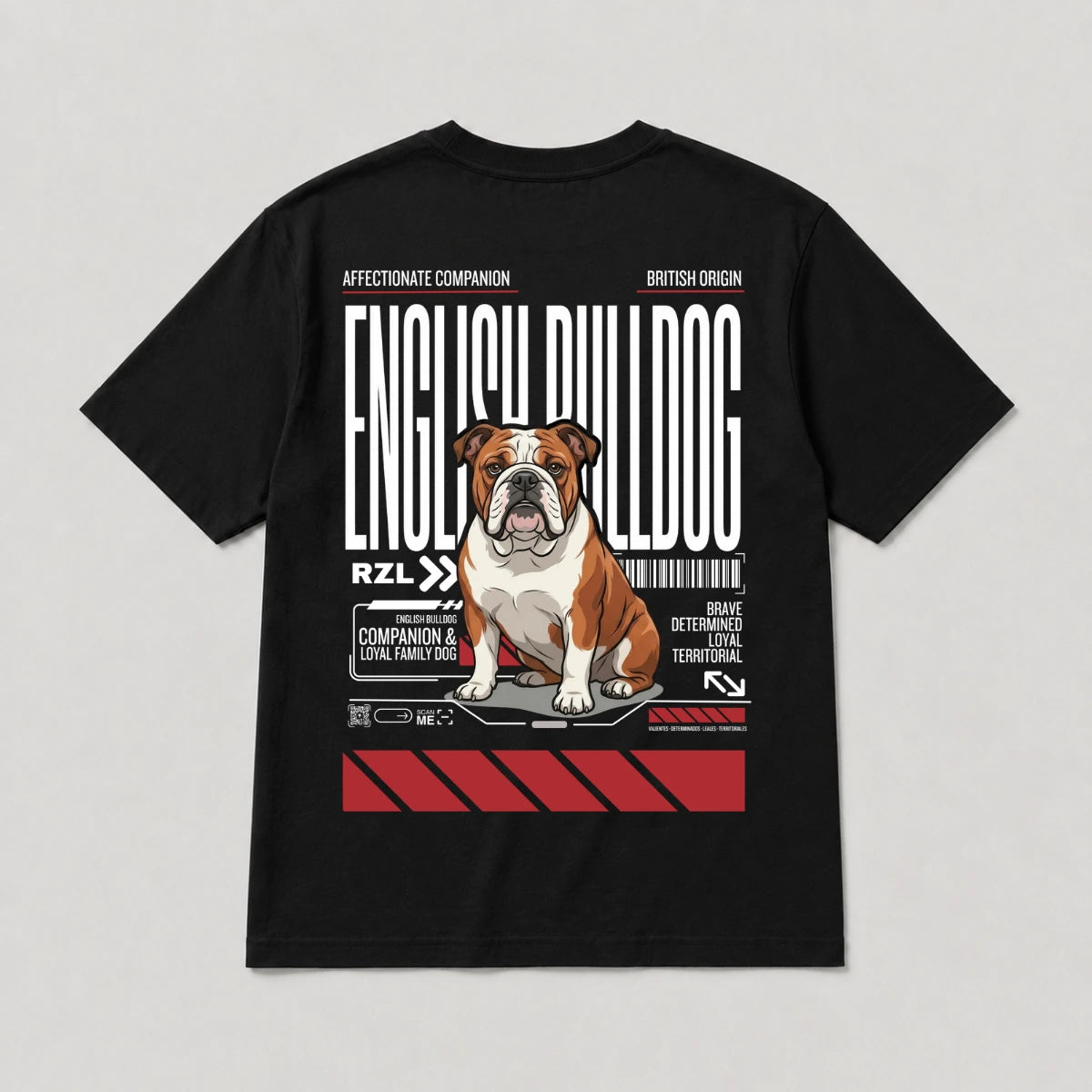 Camiseta Estampada Bulldog Inglés - Regular de RazasLovers, rosa, suave