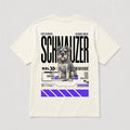 Camiseta Estampada Schnauzer - Regular de RazasLovers, Blanco hueso, transpirable, suave
