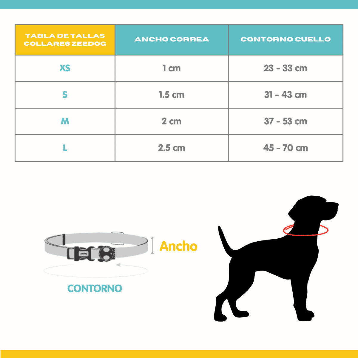 Collar BLACK PANTHER para perros de ZEEDOG, cierre de seguridad, completamente ajustable