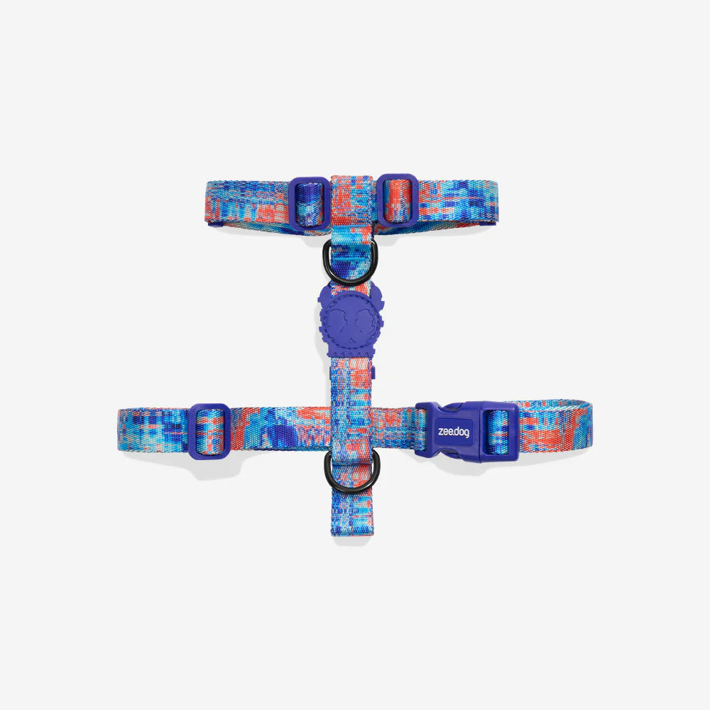 Arnés en H para perros Error #404 de ZEEDOG, naranja, turquesa, azul, ajustable