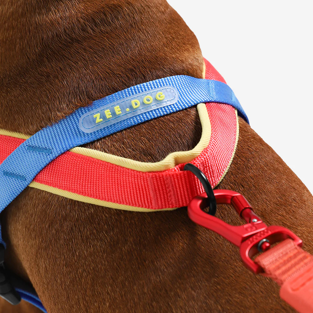 Arnés anti-tirones para perro Mellow de ZEEDOG, azul, verde, rojo, acolchado, completamente ajustable
