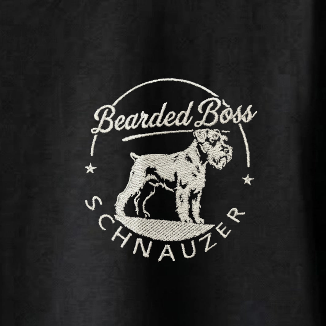 Camiseta Bordado Schnauzer - Regular Fit de RazasLovers, transpirable, suave