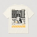 Camiseta Estampada Border Collie - Regular de RazasLovers, Blanco hueso, transpirable, suave