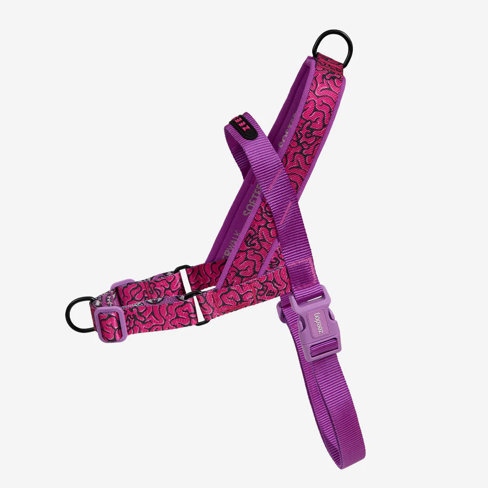Arnés anti-tirones para perro BRAIN / Softer Walk Harness de ZEEDOG, rosa, morado, suave, vista principal