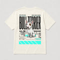 Camiseta Estampada Bull Terrier- Regular de RazasLovers, Blanco hueso, transpirable, suave
