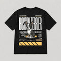 Camiseta Estampada Boston Terrier- Regular de RazasLovers, Negra, transpirable, suave