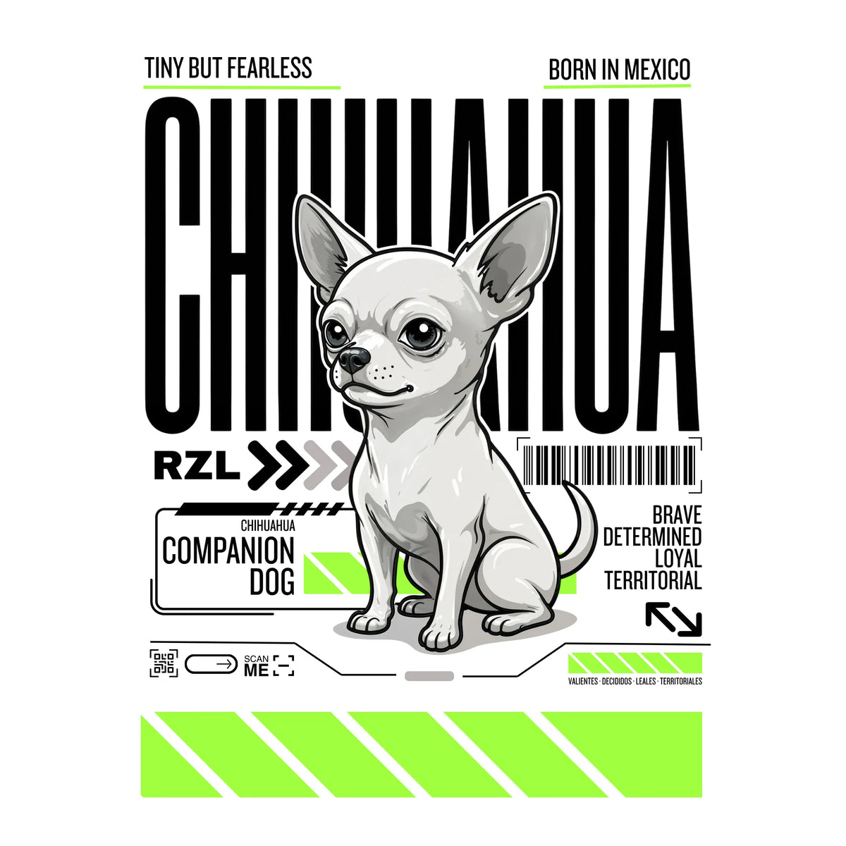 Camiseta Estampada Chihuahua - Regular de RazasLovers, transpirable, suave