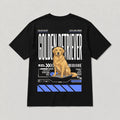 Camiseta Estampada Golden Retriever - Regular de RazasLovers, Negra, transpirable, suave