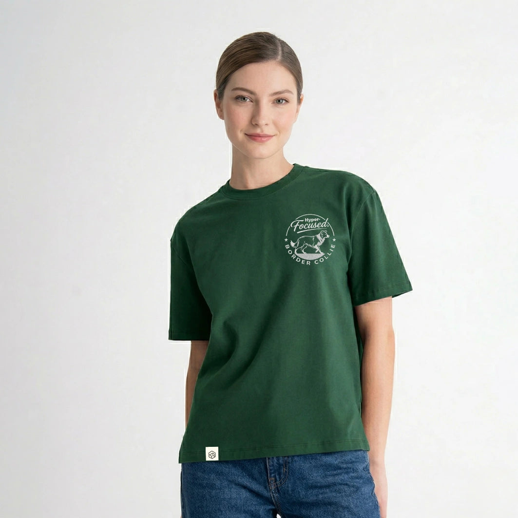 Camiseta Bordado Border Collie - Regular Fit de RazasLovers, transpirable, suave
