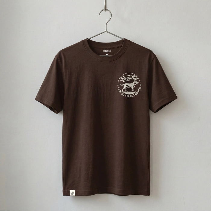 Camiseta Bordado Labrador Retriever - Regular Fit de RazasLovers, Negra, transpirable, suave
