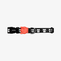 Collar Skull para perros de ZEEDOG, naranja, negro, blanco, completamente ajustable, poliéster