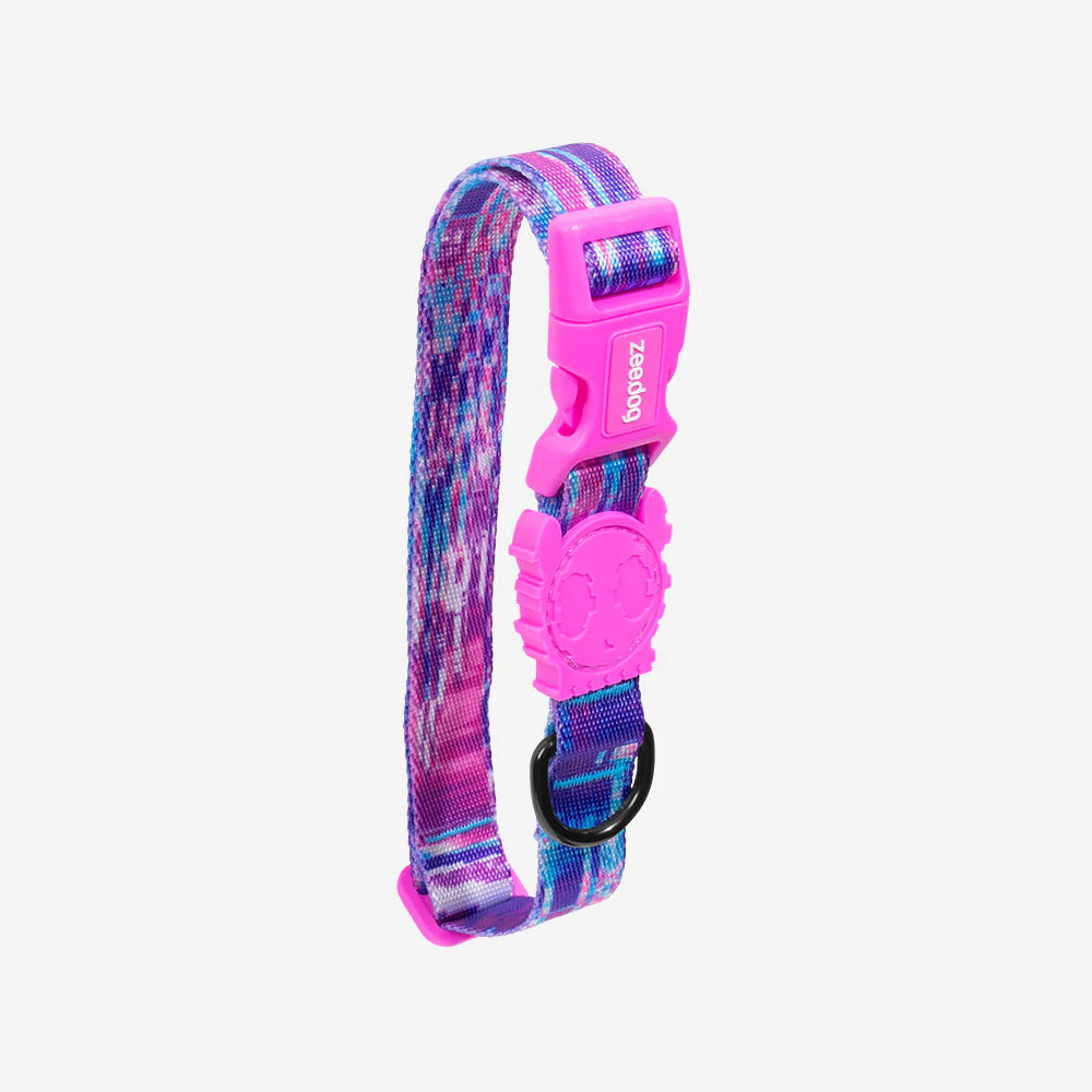 Collar para perros Error #502 de ZEEDOG, azul, rosa, morado, completamente ajustable, poliéster