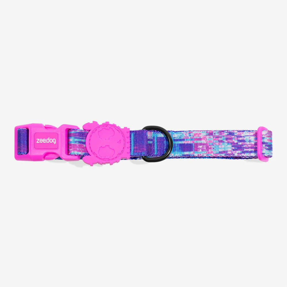 Collar para perros Error #502 de ZEEDOG, azul, rosa, morado, completamente ajustable, poliéster