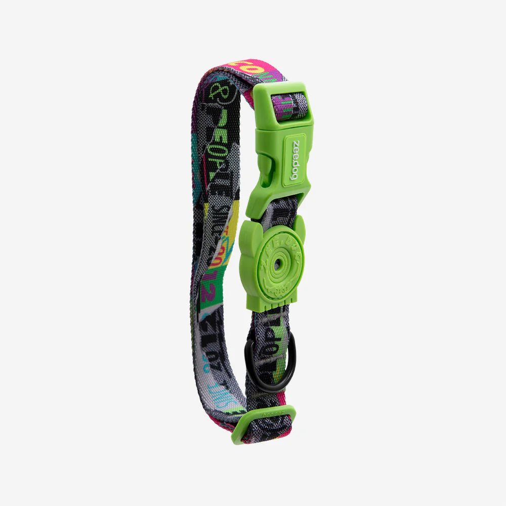 Collar Manifesto para perros de ZEEDOG, cierre de seguridad, completamente ajustable