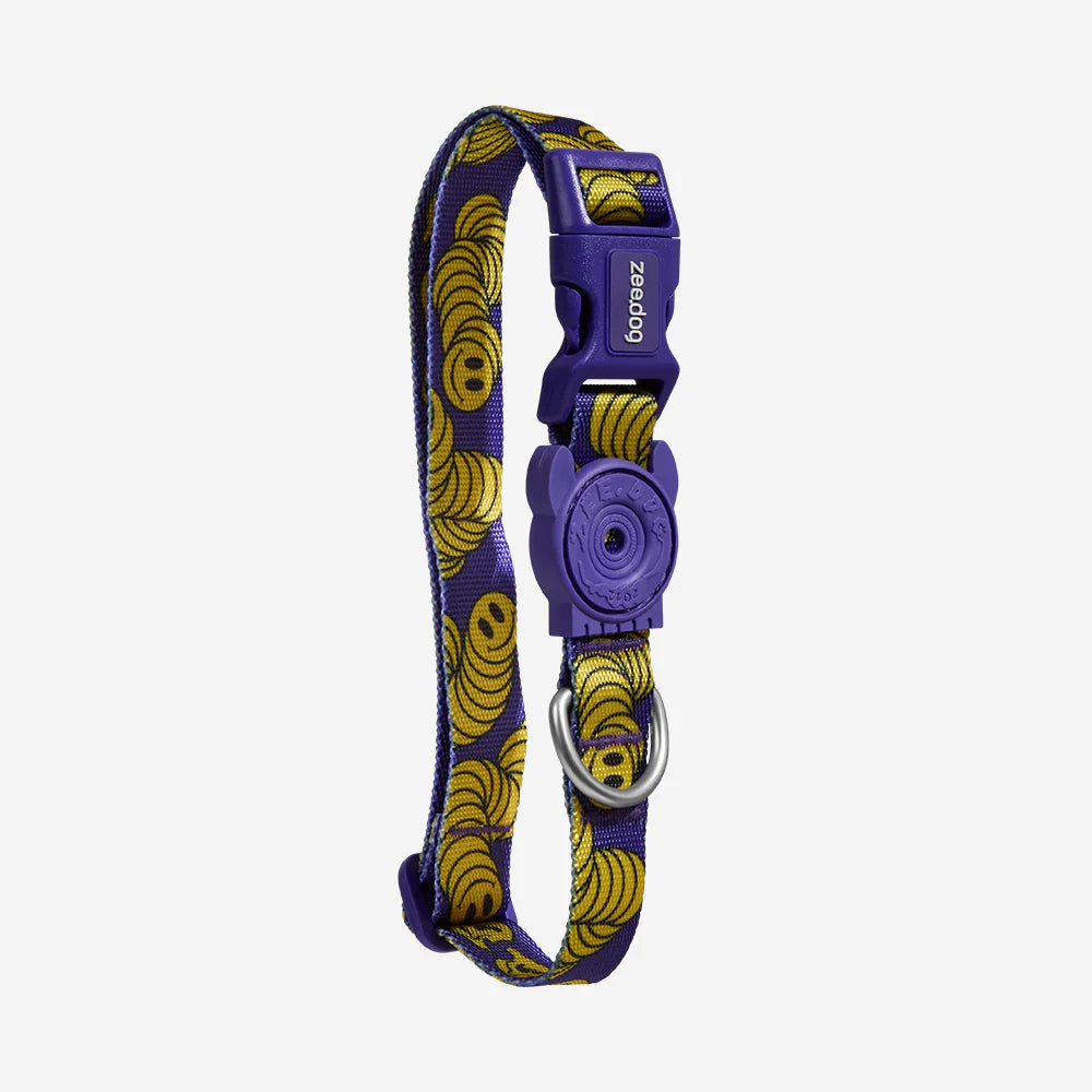 Collar Zmiley para perros de ZEEDOG, cierre de seguridad, completamente ajustable