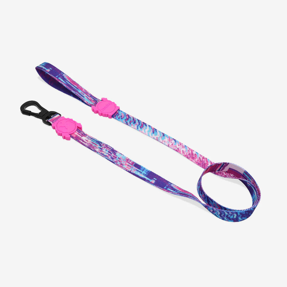 Correa para perros Error #502 de ZEEDOG, turquesa, azul, rosa, poliéster, suave