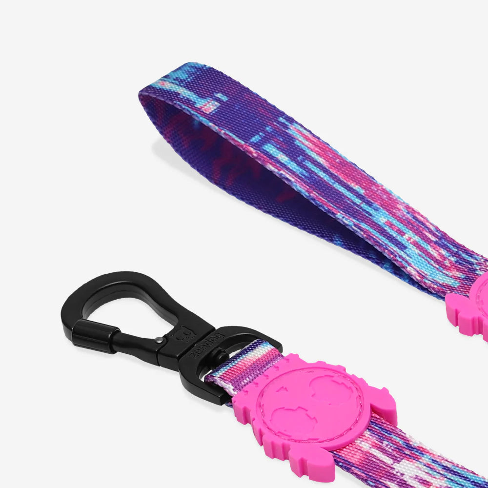 Correa para perros Error #502 de ZEEDOG, turquesa, azul, rosa, poliéster, suave