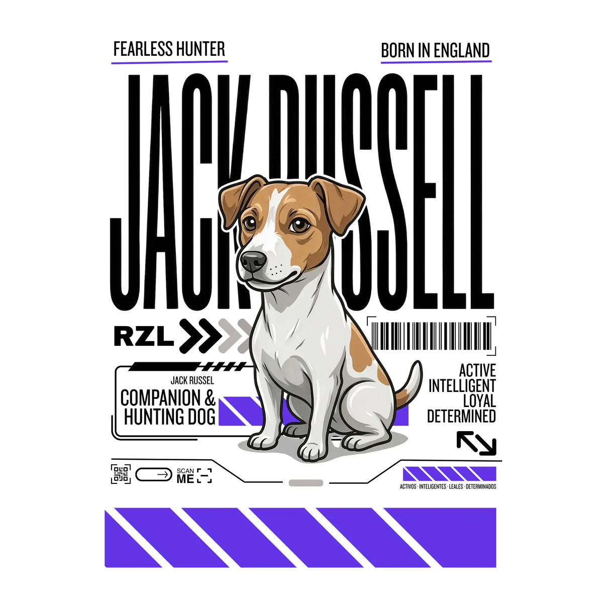 Camiseta Estampada Jack Russel - Oversize de RazasLovers, transpirable, suave