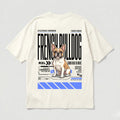 Camiseta Estampada French Bulldog - Oversize de RazasLovers, Blanco hueso, transpirable, suave