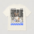 Camiseta Estampada French Bulldog - Regular de RazasLovers, Blanco hueso, transpirable, suave