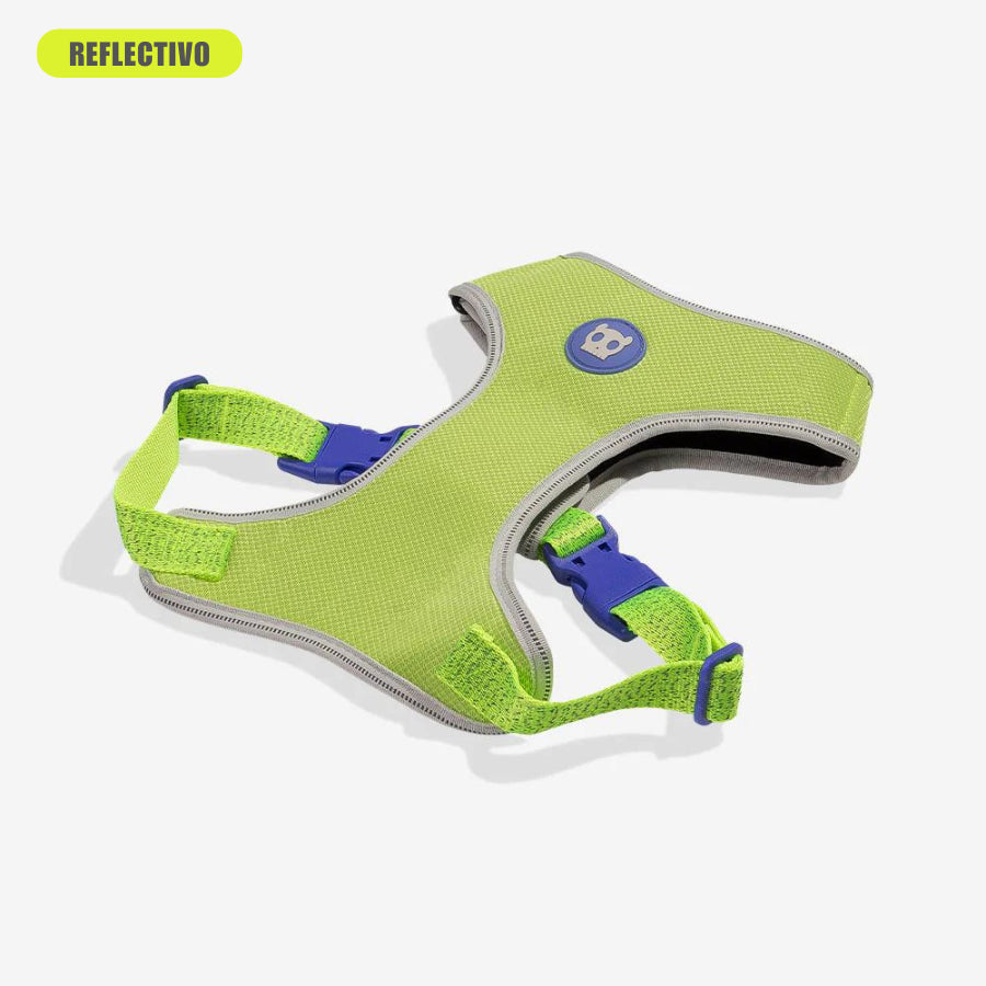 Pechera Airmesh Harness NOX LUMEN para perros de ZEEDOG, verde, morado, acolchado, transpirable