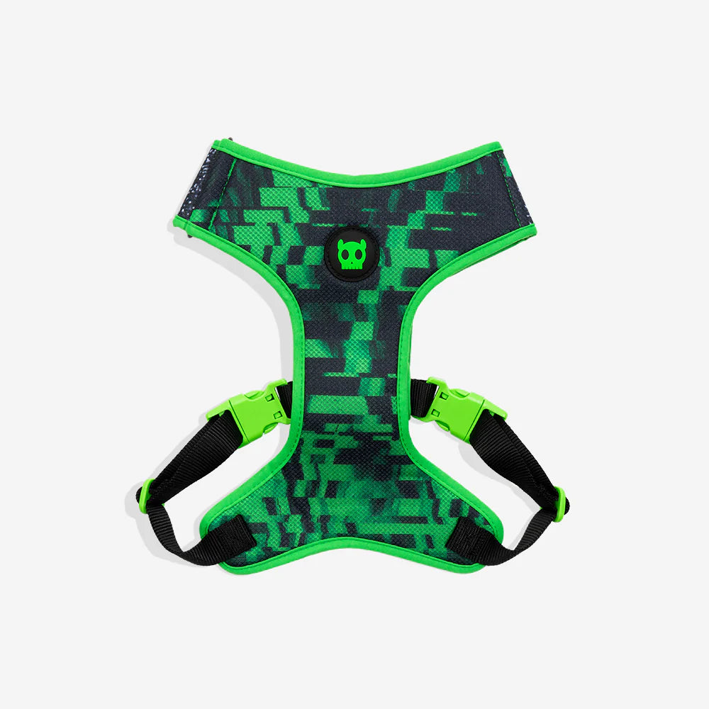 Pechera para perros Airmesh Harness Error #410 de ZEEDOG, verde, negro, ajustable, suave