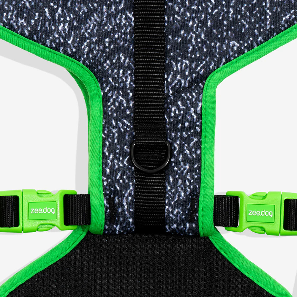 Pechera para perros Airmesh Harness Error #410 de ZEEDOG, verde, negro, ajustable, suave