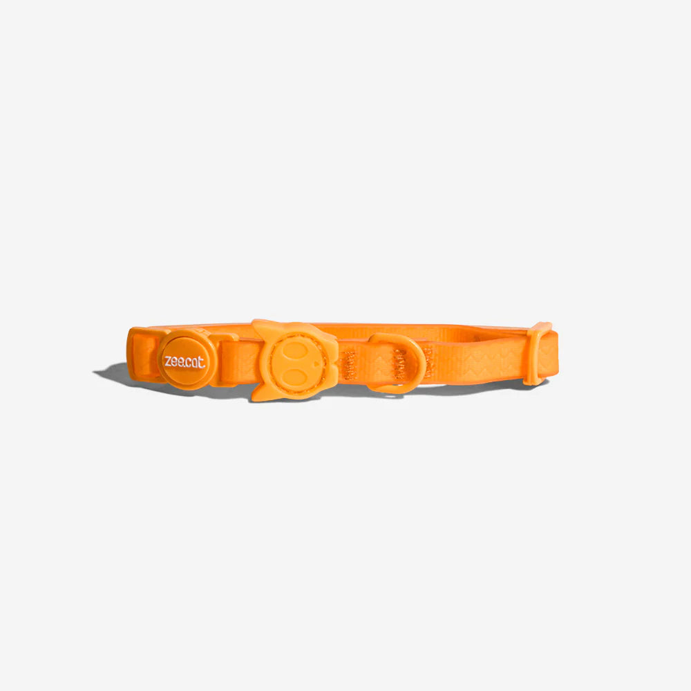 Collar NeoPro™ Tangerine para gatos ZEECAT de ZEEDOG, naranja, resistente al agua, impermeable