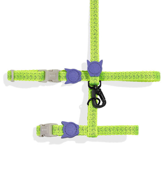 Set de Arnés y correa para gatos NOX LUMEN de ZEEDOG, completamente ajustable, suave