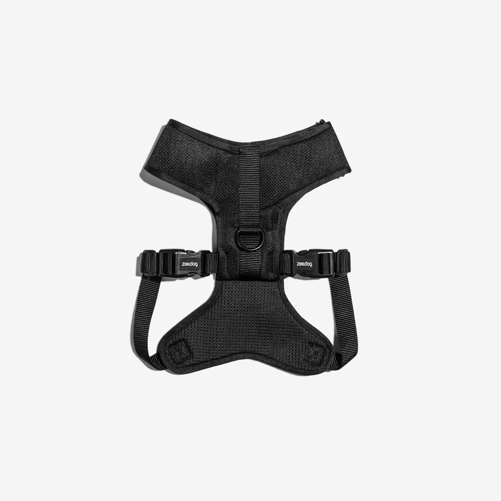 Pechera Airmesh Harness Gotham para perros de ZEEDOG, negro, acolchado, transpirable