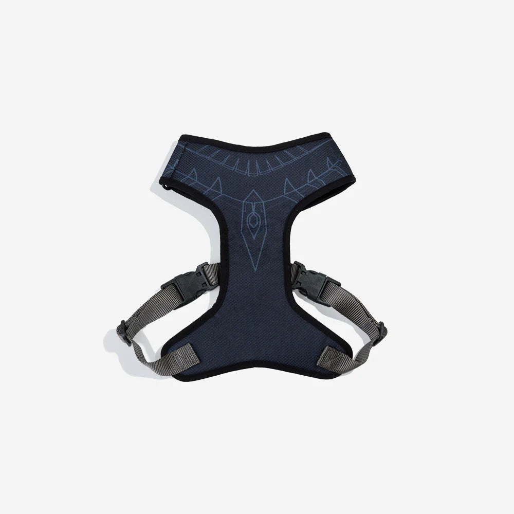 Pechera Airmesh Harness BLACKPANTHER para perros de ZEEDOG, negro, acolchado, transpirable