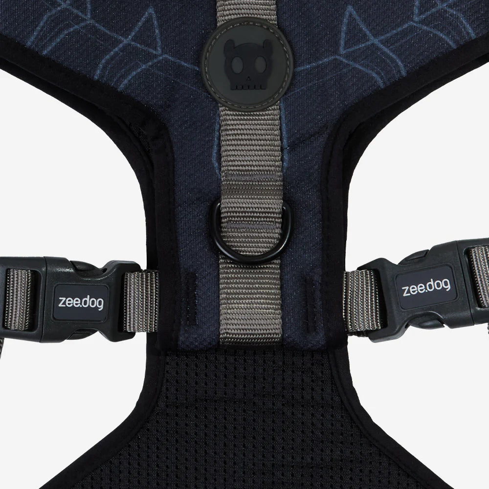 Pechera Airmesh Harness BLACKPANTHER para perros de ZEEDOG, negro, acolchado, transpirable, vista principal