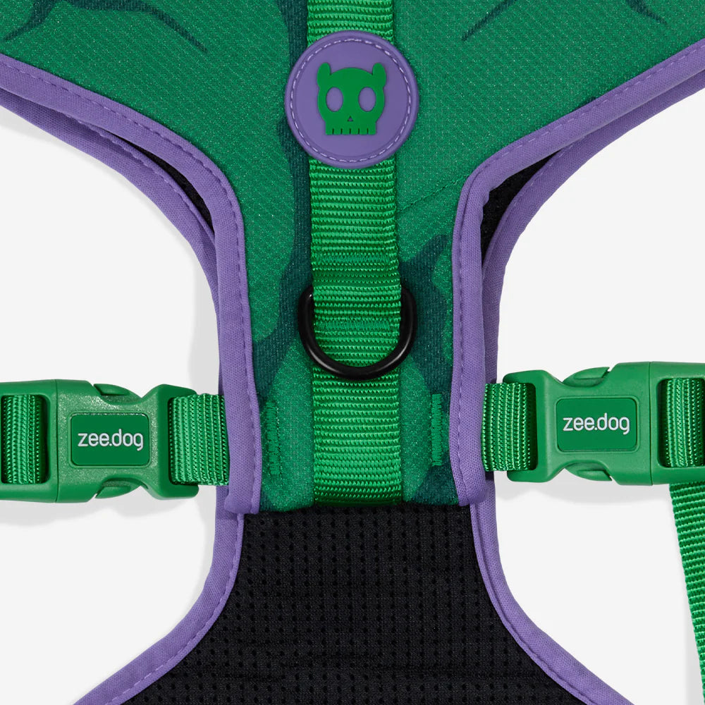 Pechera Airmesh Harness HULK para perros de ZEEDOG, verde, morado, acolchado, transpirable, vista principal