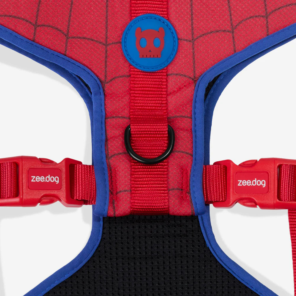 Pechera Airmesh Harness SPIDERMAN para perros de ZEEDOG, azul, rojo, acolchado, transpirable, vista principal