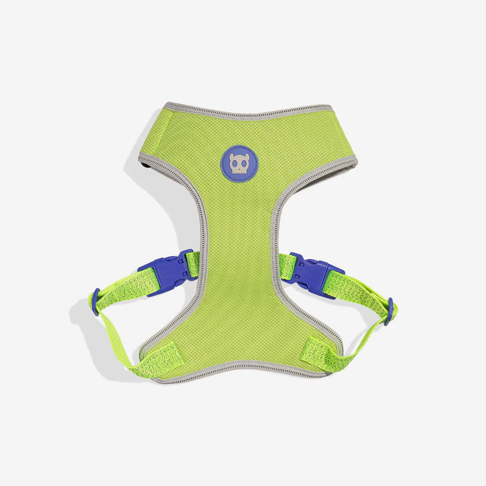 Pechera Airmesh Harness NOX LUMEN para perros de ZEEDOG, verde, morado, acolchado, transpirable, vista principal
