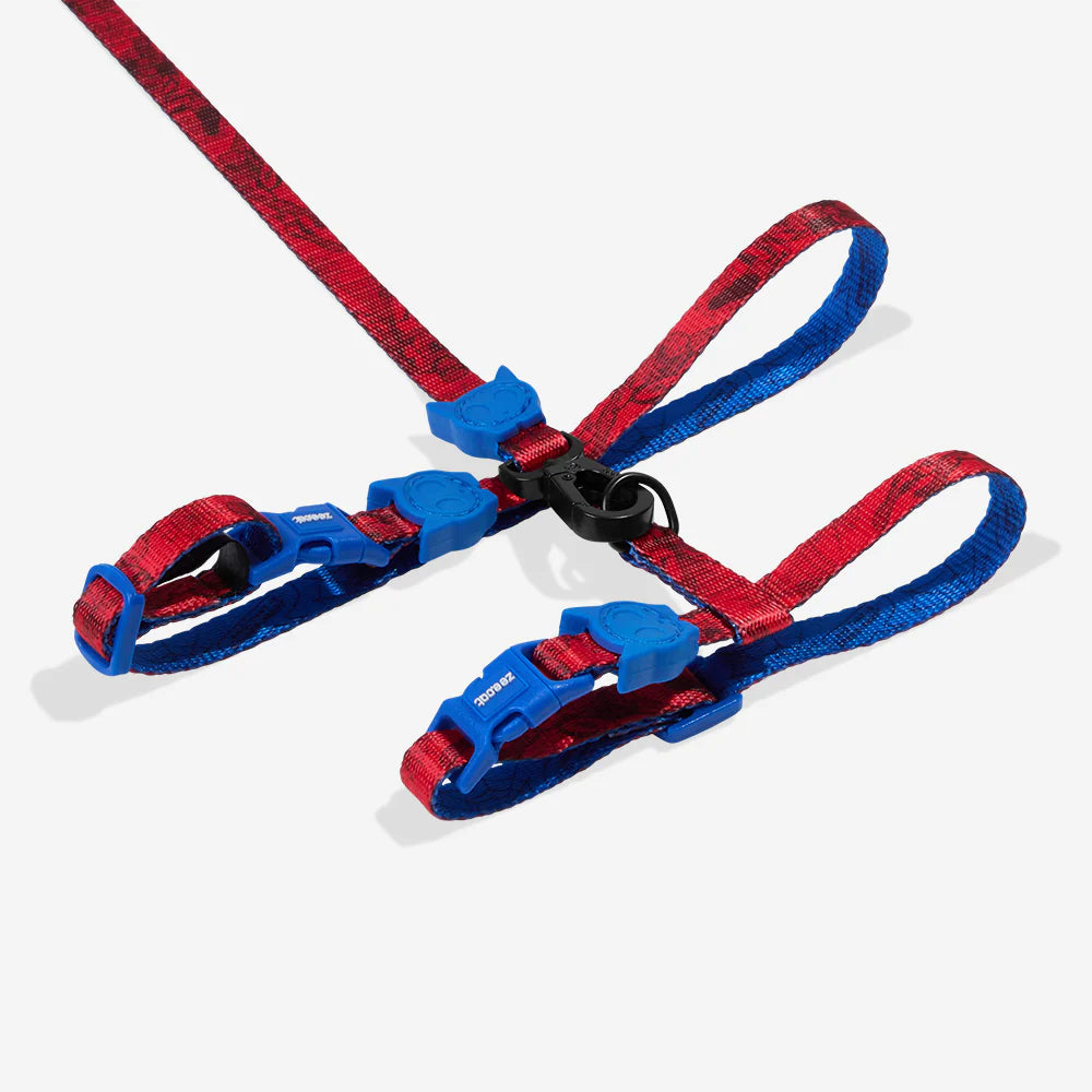 Set de Arnés y correa para gatos SPIDERMAN de ZEEDOG, completamente ajustable, suave, vista principal