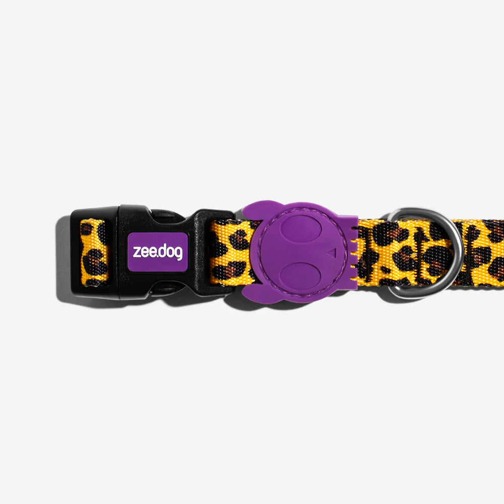 Collar Honey para perros de ZEEDOG, amarillo, negro, dorado, cierre de seguridad, completamente ajustable, vista principal
