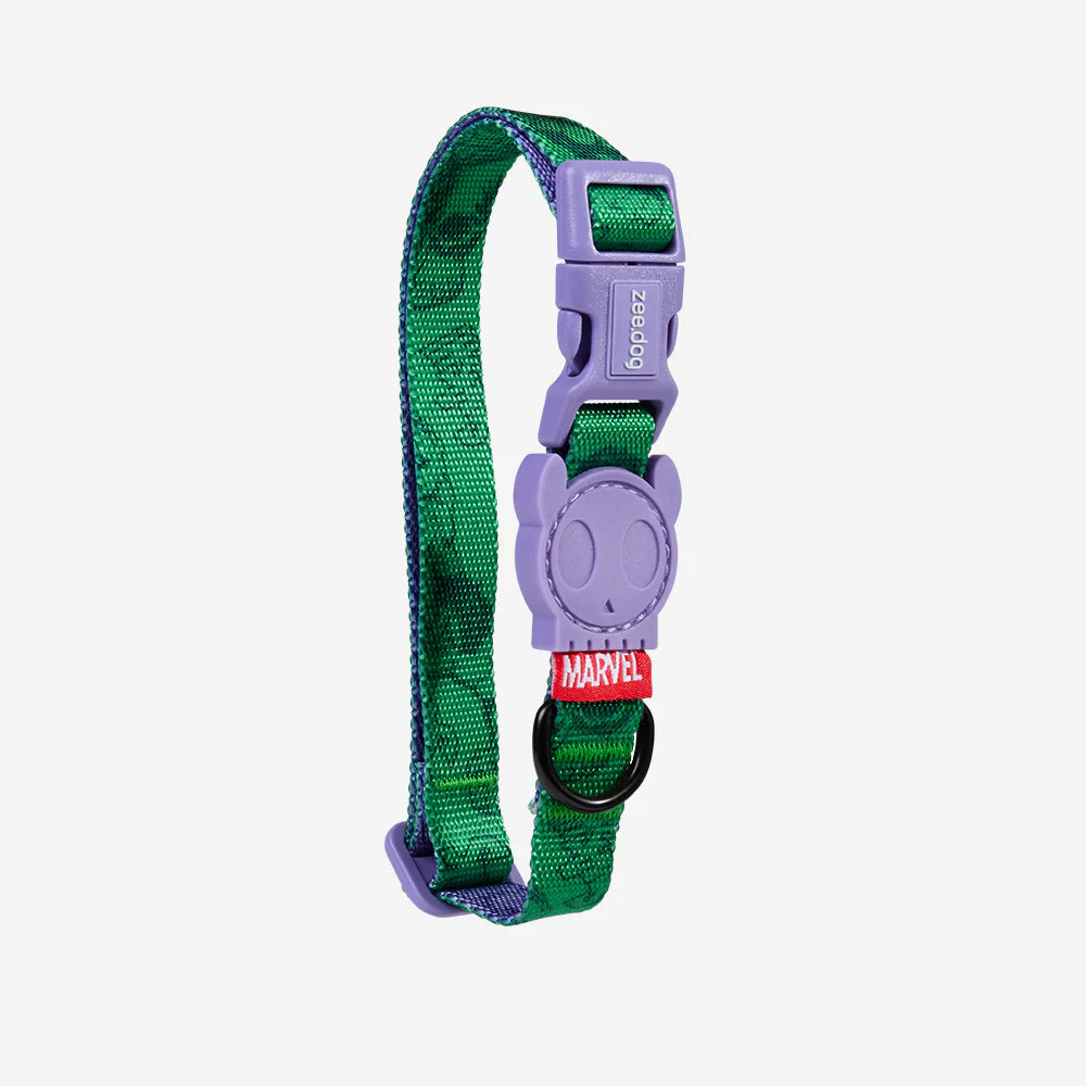 Collar HULK para perros de ZEEDOG, verde, morado, cierre de seguridad, ajustable, vista principal